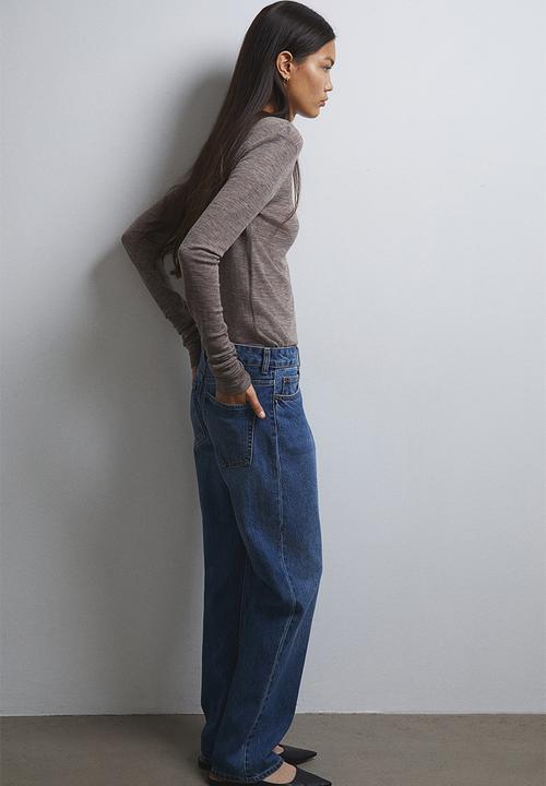 H&M - Straight high jeans - denim blue