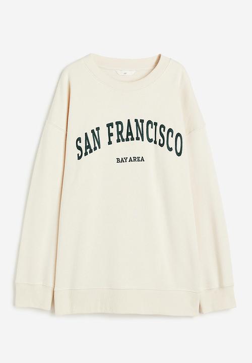 H&M - Printed sweatshirt - cream & san francisco