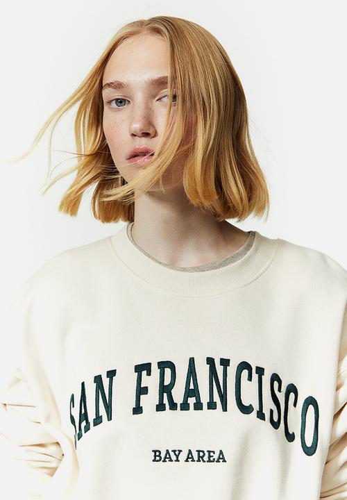 H&M - Printed sweatshirt - cream & san francisco