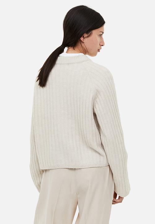 H&M - Rib-knit jumper - light greige