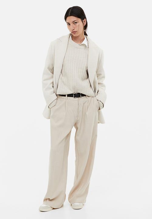 H&M - Rib-knit jumper - light greige