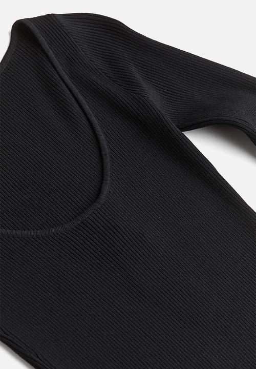 H&M - Rib-knit bodycon dress - black