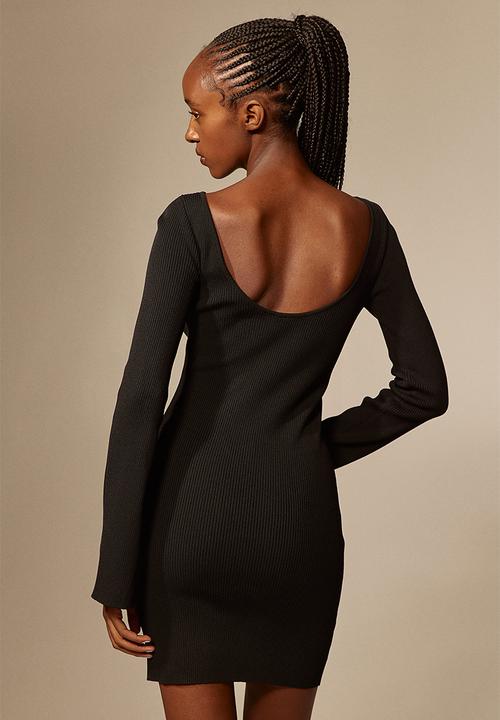 H&M - Rib-knit bodycon dress - black