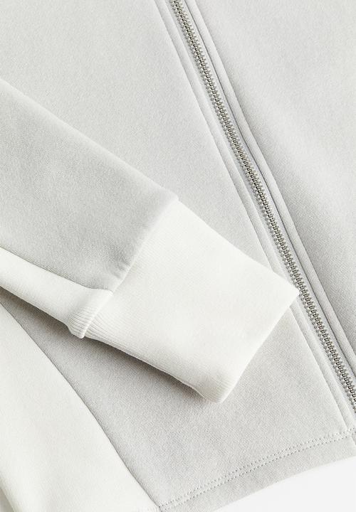 H&M - Track jacket - light grey/block coloured
