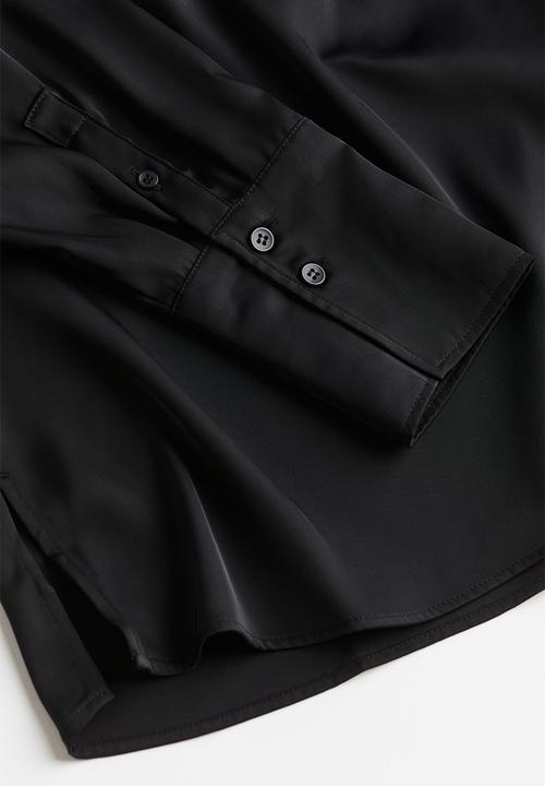 H&M - Tie-detail blouse - black