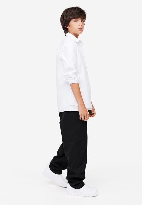 H&M - Relaxed fit chinos - black