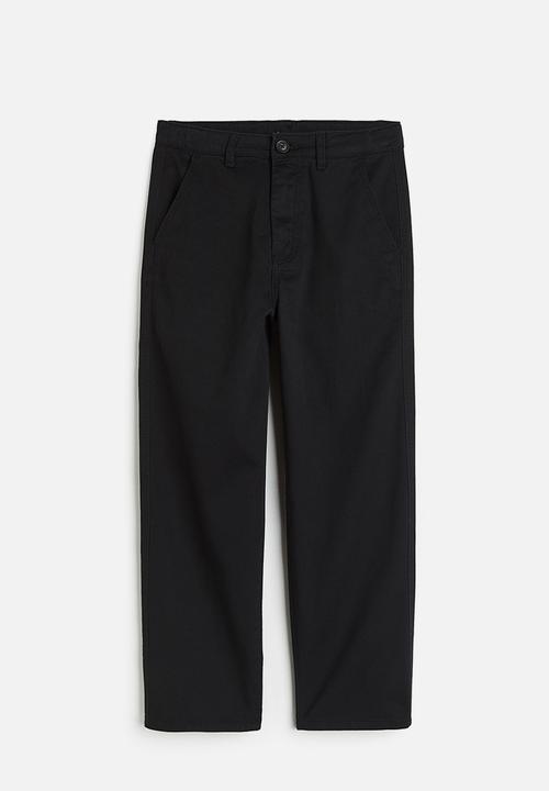 H&M - Relaxed fit chinos - black