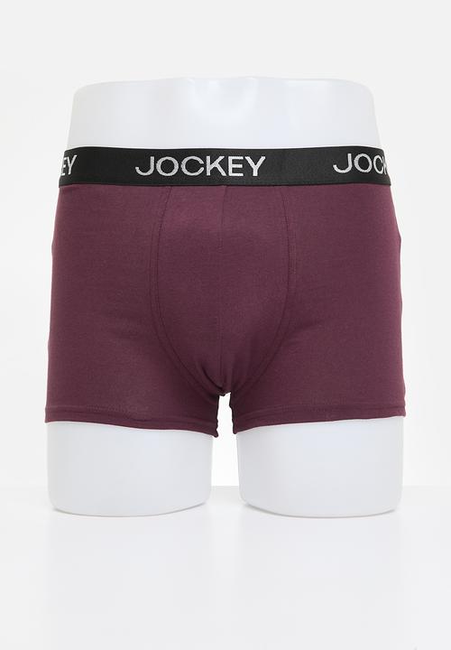 Jockey - 3 Pack value pouch trunk  - Ocean Cavern/Deep Sangria/Black