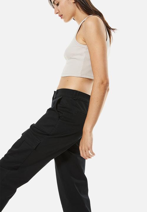 H&M - Utility trousers - black