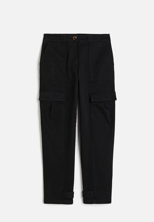 H&M - Utility trousers - black
