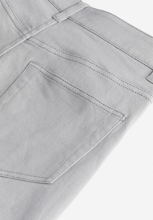 H&M - Wide twill trousers - light grey