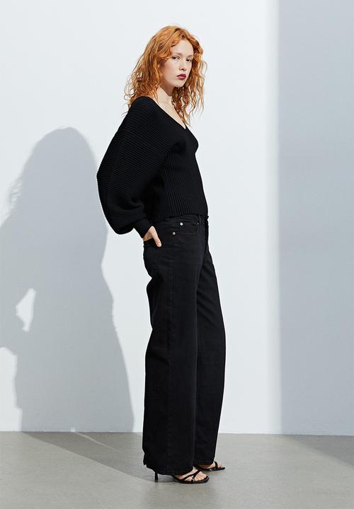 H&M - Wide regular jeans - black