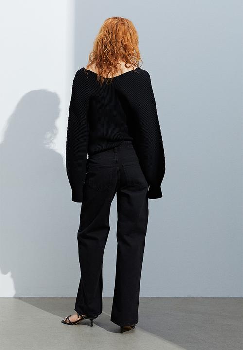 H&M - Wide regular jeans - black