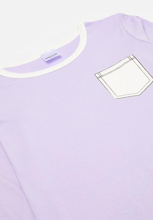 Pop Candy - Contast pocket pj set - lilac