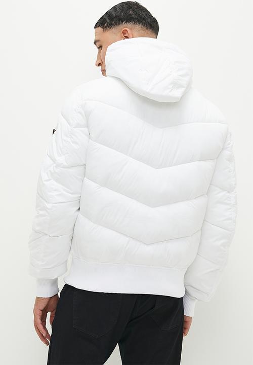 Alpha Industries - Hooded puffer voyager - white