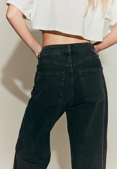 H&M - Wide high jeans - black