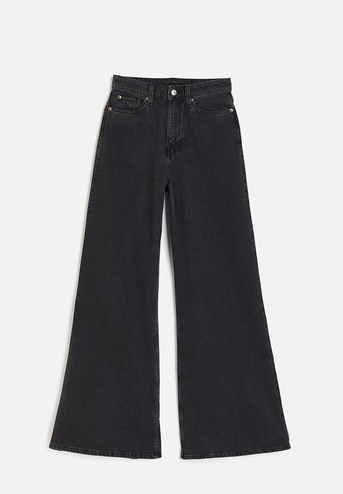 H&M - Wide high jeans - black
