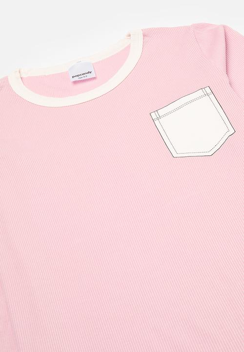 Pop Candy - Contrast pocket pj set - pink