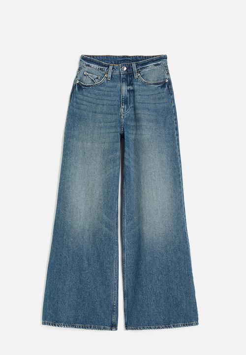 H&M - Wide high jeans - denim blue