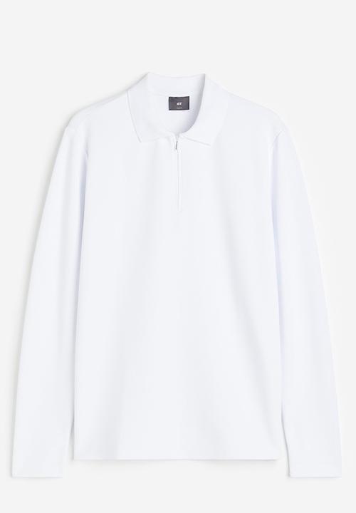 H&M - Slim fit polo shirt - white