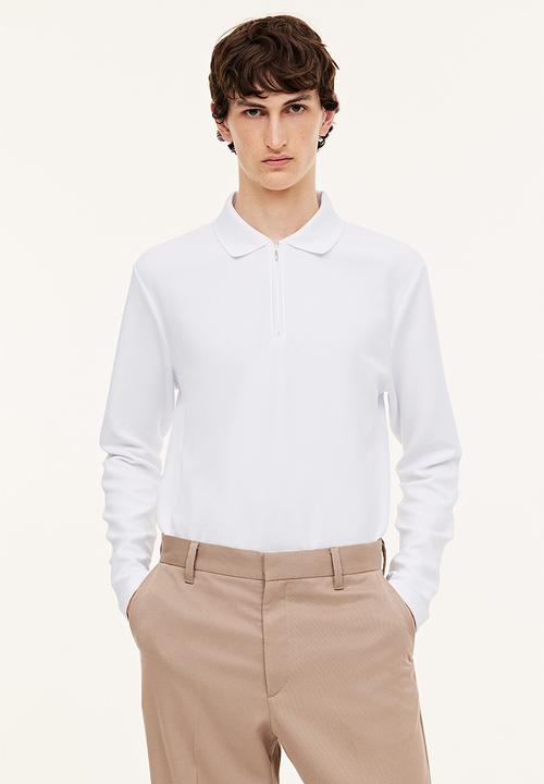 H&M - Slim fit polo shirt - white