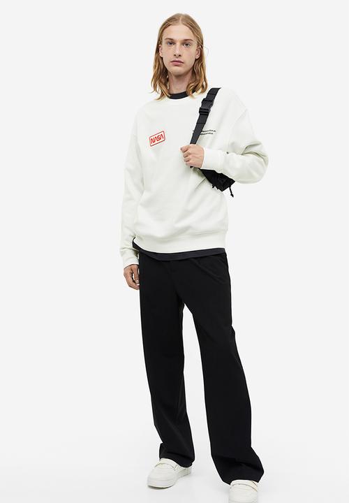 H&M - Relaxed fit sweatshirt - white