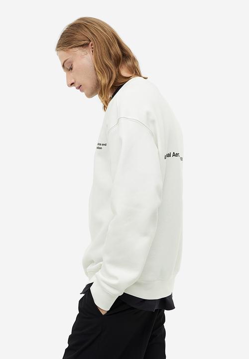 H&M - Relaxed fit sweatshirt - white
