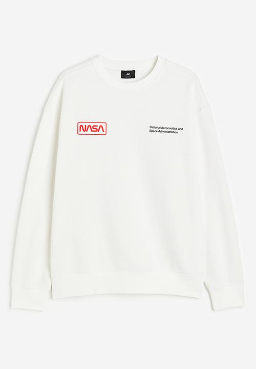 H&M - Relaxed fit sweatshirt - white