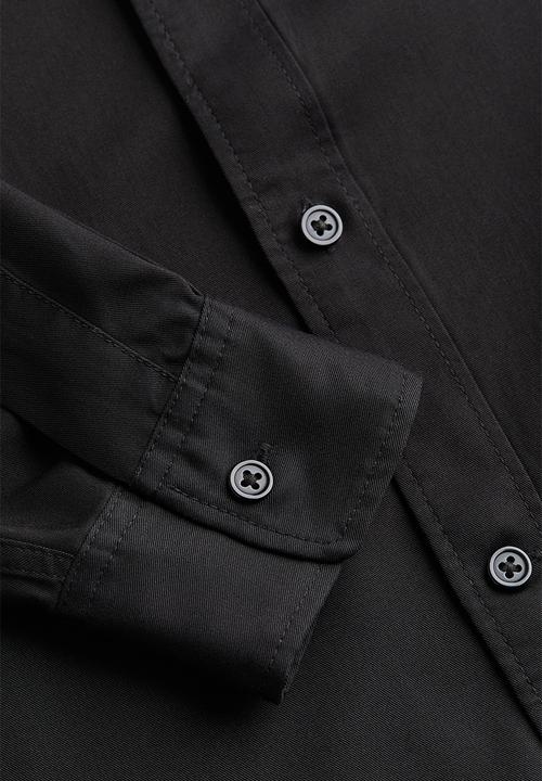 H&M - Regular fit lyocell shirt - black