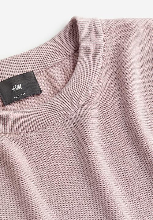 H&M - Slim fit fine-knit cotton jumper - pink