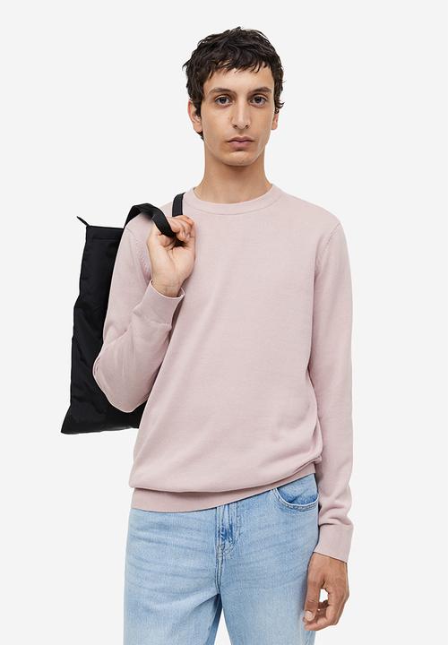 H&M - Slim fit fine-knit cotton jumper - pink