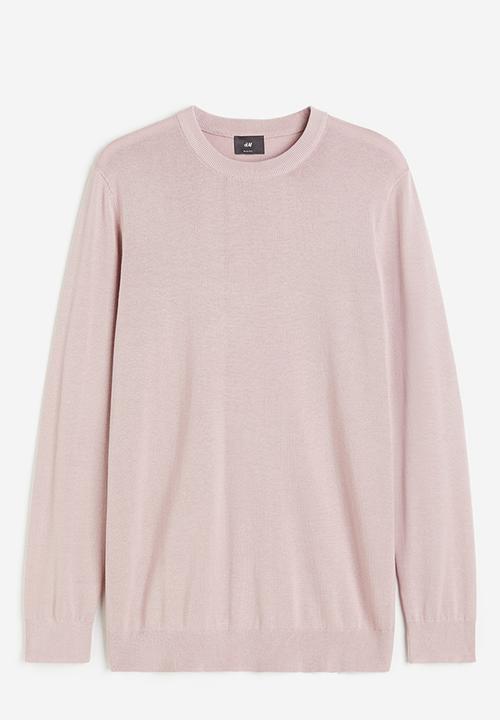H&M - Slim fit fine-knit cotton jumper - pink
