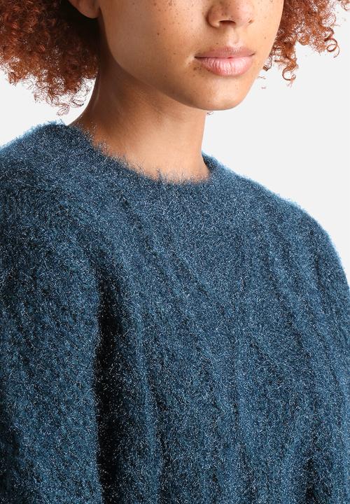 AX Paris - Ribbed Knitted Split Back Jumper
