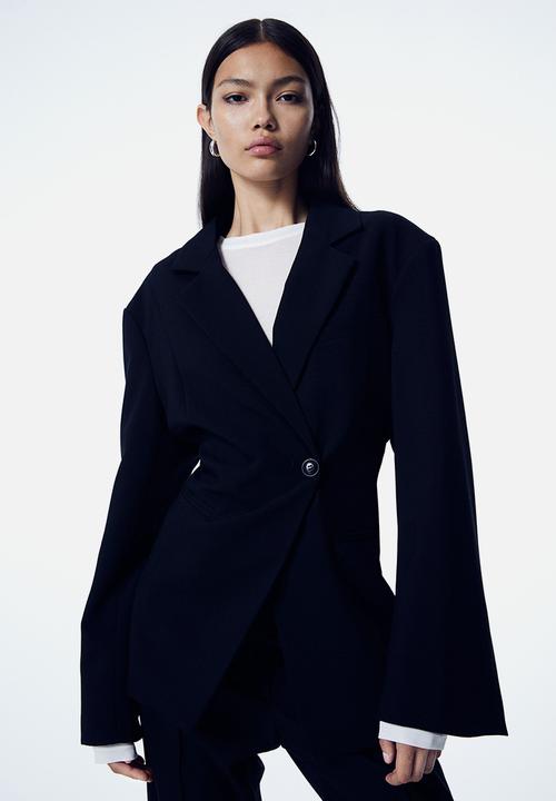 H&M - Double-breasted blazer - black