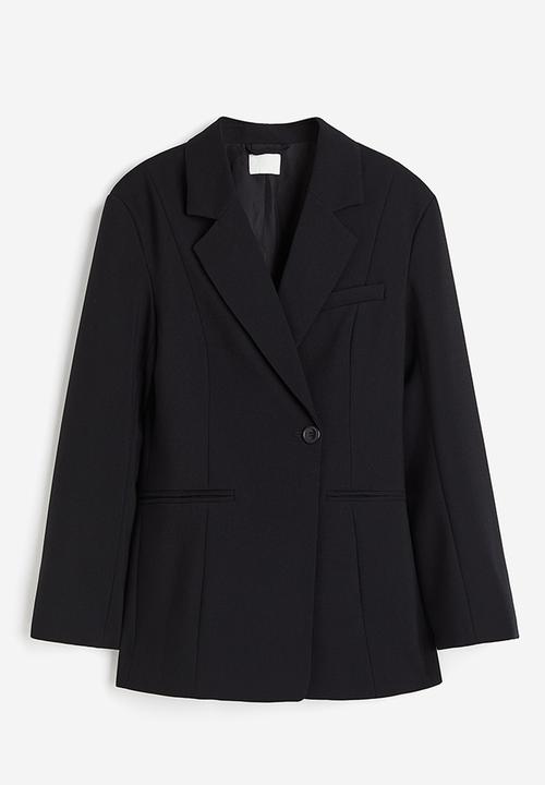 H&M - Double-breasted blazer - black