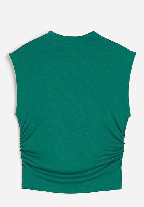 H&M - Cropped turtleneck top - green