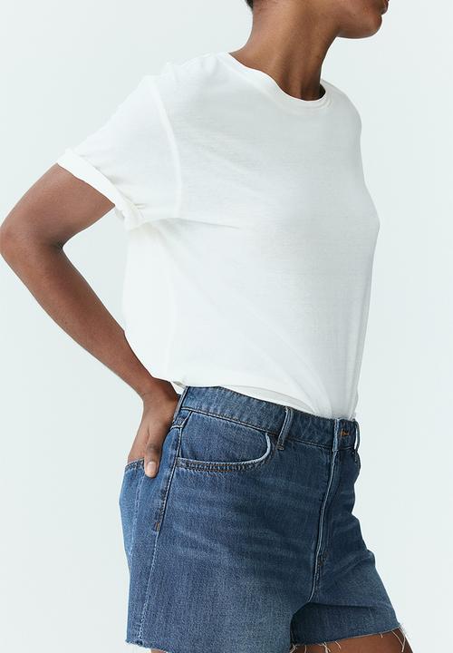 H&M - Feather soft denim shorts - blue