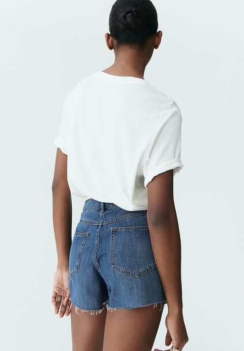H&M - Feather soft denim shorts - blue