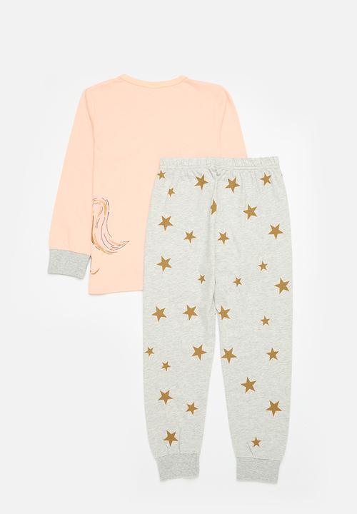 Pop Candy - Printed pj set - orange and grey