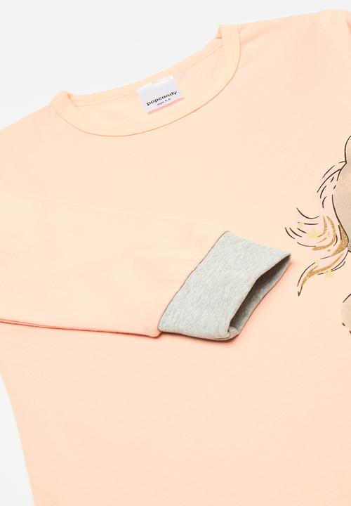 Pop Candy - Printed pj set - orange and grey