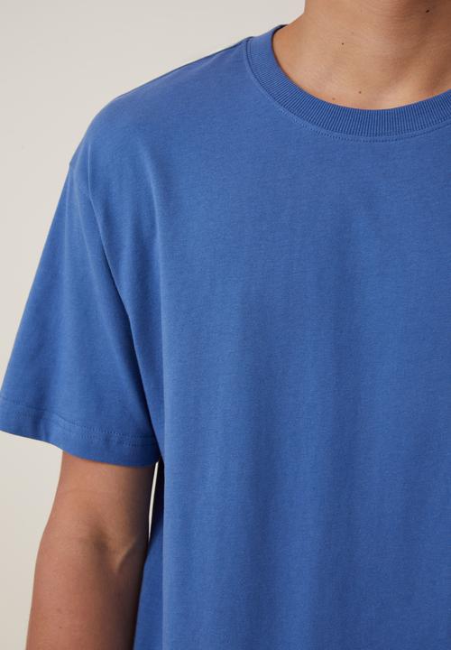 Cotton On - Organic loose fit T-shirt - washed cobalt blue