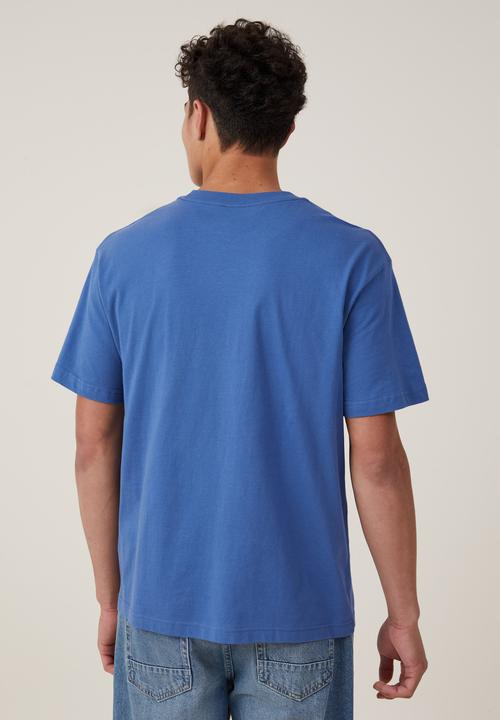 Cotton On - Organic loose fit T-shirt - washed cobalt blue