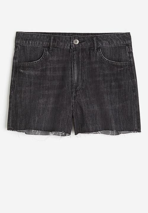 H&M - Feather soft denim shorts - black