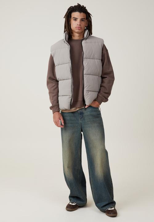 Cotton On - Recycled puffer vest - asphalt