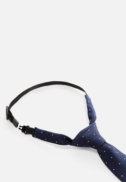MANGO - Tie topito - navy