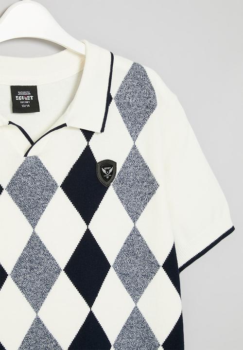 SOVIET - Knitted golfer - 5/6 to 13/14 - white