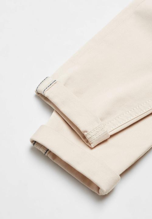 MANGO - Trousers cord - ice-white