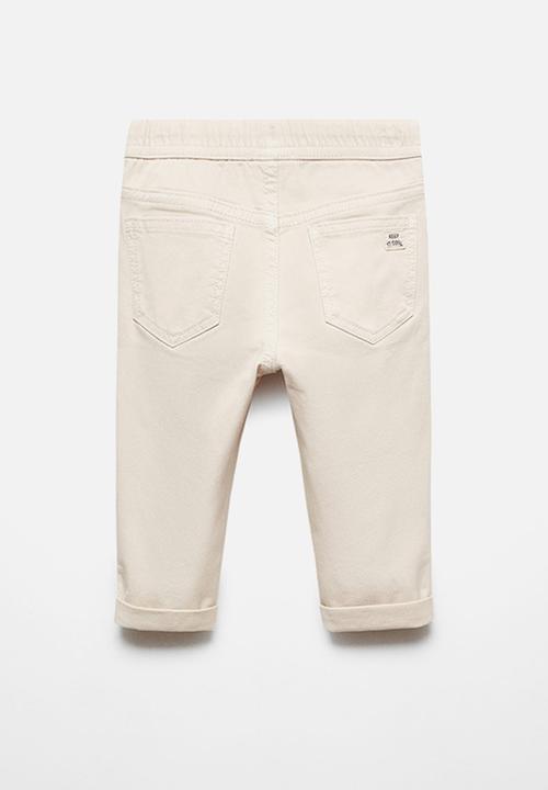 MANGO - Trousers cord - ice-white