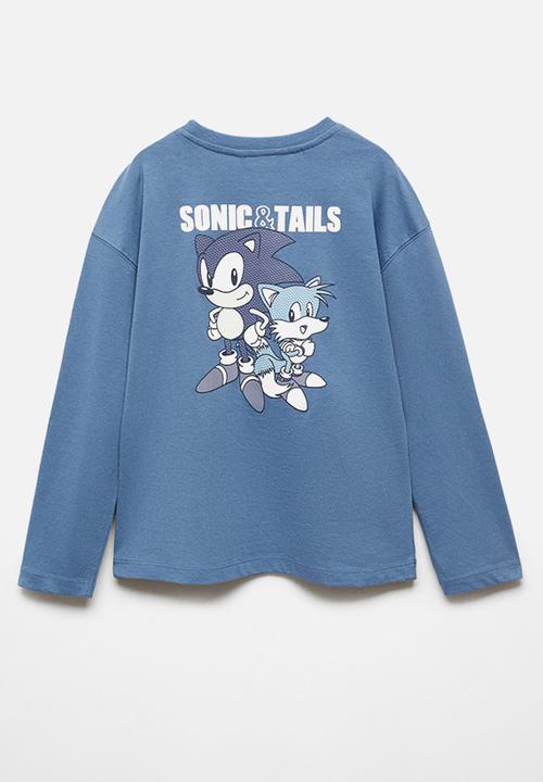 MANGO - T-shirt tails - blue