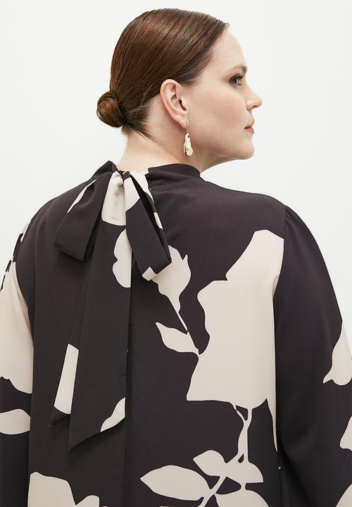 edit - Trapeze maxi kaftan dress - largescale floral
